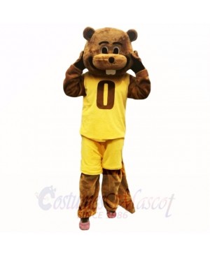 Sport Yellow Suit Beaver Mascot Costumes School