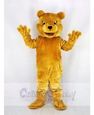 Long-haired Brown Bear Mascot Costume Cartoon	