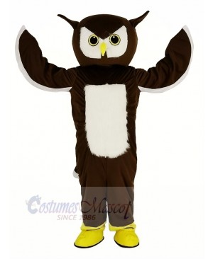 Brown Owl Mascot Costume Animal