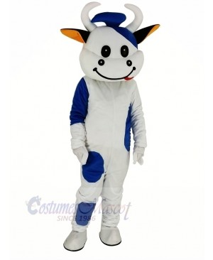 Blue Cattle Cow Mascot Costume Animal