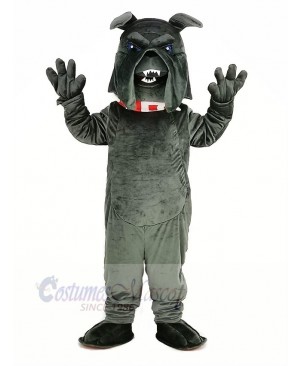 Dark Gray Bully Bulldog Mascot Costume Animal