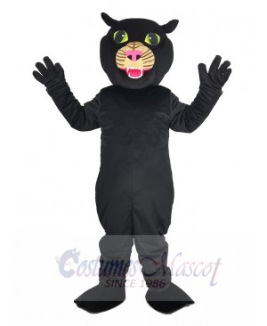 Black Panther with Pink Nose Mascot Costume Animal