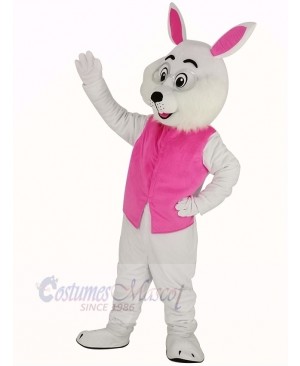 Wendell Rabbit Easter Bunny in Pink Vest Mascot Costume