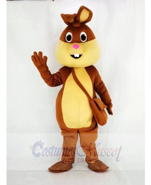 Brown Easter Bunny Rabbit Mascot Costume Cartoon