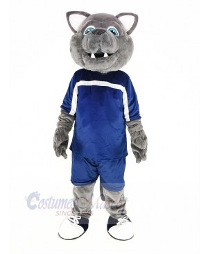 Gray Wolf in Sport Suit Mascot Costume Animal