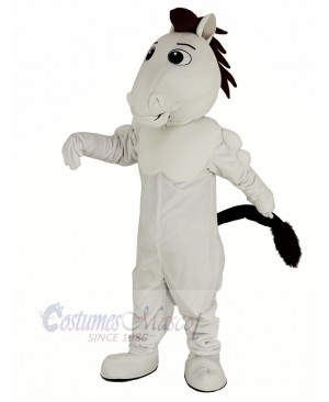 White Mustang Horse Mascot Costume