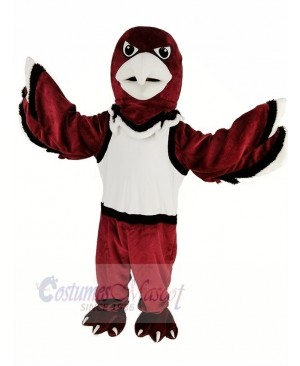 Red Warhawk Eagle with White Vest Mascot Costume