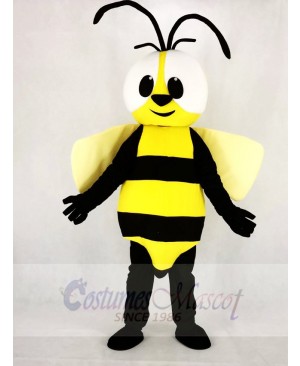 Cute Yellow Bee Mascot Costume Cartoon