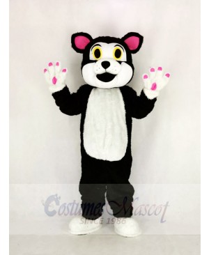 Cute Cat with Green Eyes Mascot Costume Cartoon	