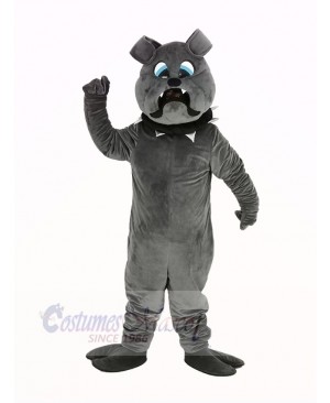 Fierce Grey Bulldog Mascot Costume