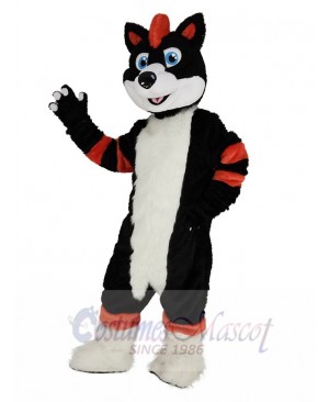 Orange and Black Husky Dog Fursuit Mascot Costume Animal