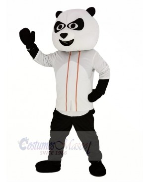 Baseball Panda with White T-shirt Mascot Costume Animal