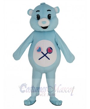 Blue Love Bear Mascot Costume Animal