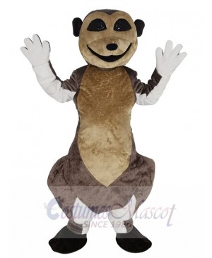 Smiling Brown Meerkat Mascot Costume Animal