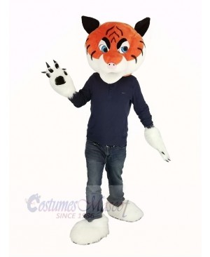 Orange Furry Tiger Mascot Costume Head Only