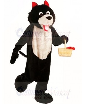 Black Wolf Mascot Costume Free Shipping 