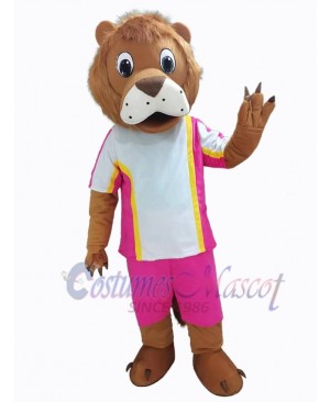 Lion in Sports Suit Mascot Costume Animal