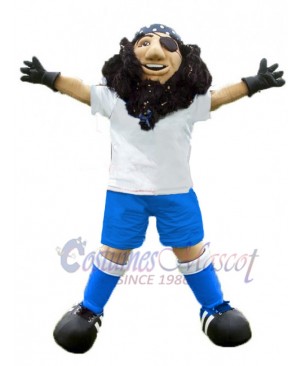 Long-Bearded Pirate Captain Mascot Costume People