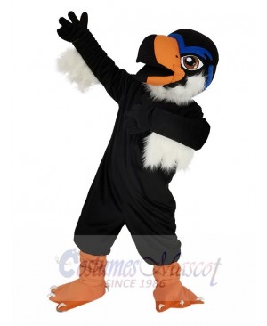 Black Fierce Eagle Mascot Costume Bird