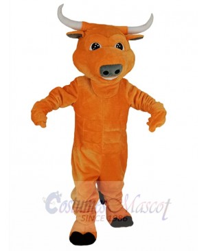 Robust Orange Bull Mascot Costume Animal