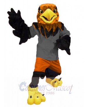 Agile Hawk Mascot Costume Animal with Orange Head