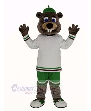 Sport Beaver with Big Nose Mascot Costume