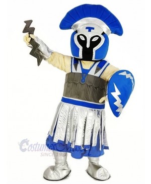 Blue Titan Spartan College Mascot Costume People