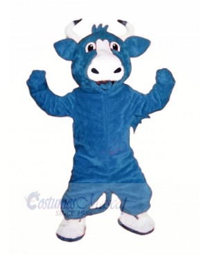 Happy Blue Bull Mascot Costumes Cheap	