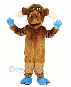 Funny Brown Moose Mascot Costume