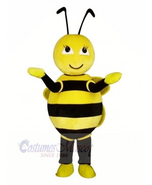 Cute Little Yellow Bee Mascot Costumes Cartoon