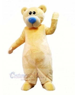 Yellow Bear with Blue Nose Mascot Costumes Cartoon