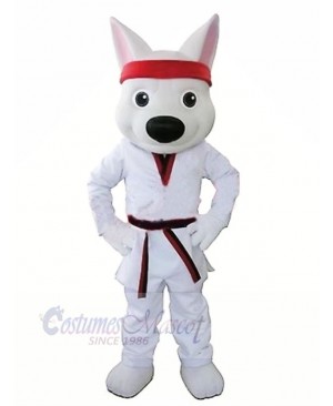 Sport White Wolf Mascot Costumes Cartoon