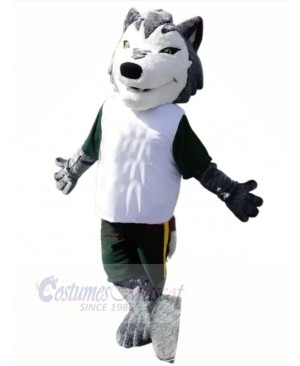 Sport Wolf with Small Eyes Mascot Costumes Cartoon