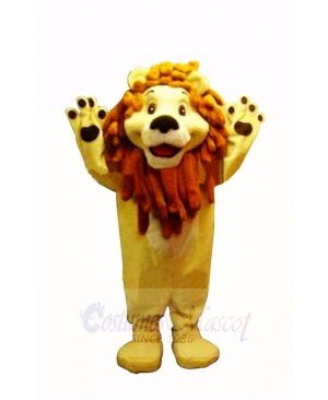 Cute Smiling Lion Mascot Costumes Cartoon