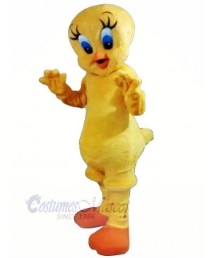 Yellow Bird With Big Eyes Mascot Costumes Cartoon