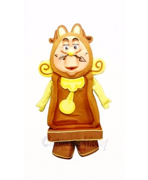 Cogsworth Clock Mascot Costume Cartoon