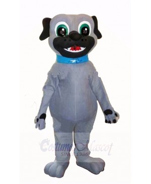 Grey Puppy Dog Mascot Costume Cartoon