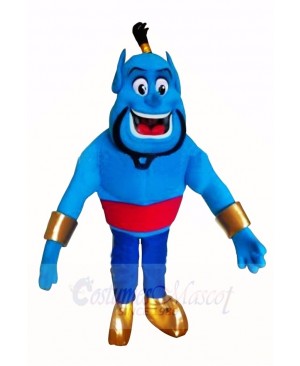 Blue Elf Genie Mascot Costume Cartoon
