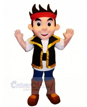 Cool Pirate Jake Mascot Costume Cartoon