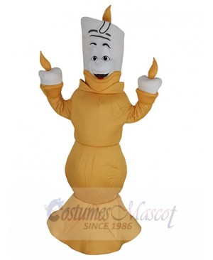 Lumiere Mascot Costume Cartoon from Beauty and the Beast