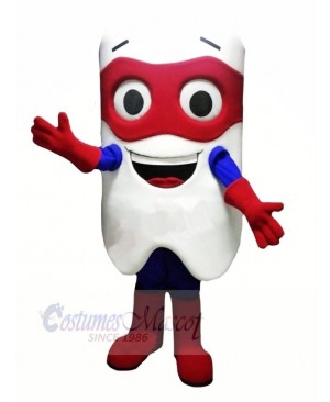 Hero Tooth Mascot Costume Cartoon