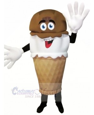 Hand-Dipped Ice Cream Mascot Costume Cartoon