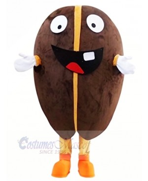 Cute Coffee Bean Mascot Costume Cartoon