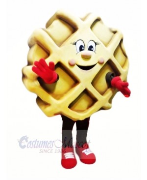 Yummy Waffle Mascot Costume Cartoon	