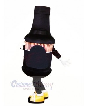 Funny Black Bottle Mascot Costume Cartoon