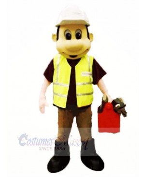 Hard-working Builder Mascot Costume People	