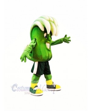 Funny Green Wave Mascot Costume Cartoon 