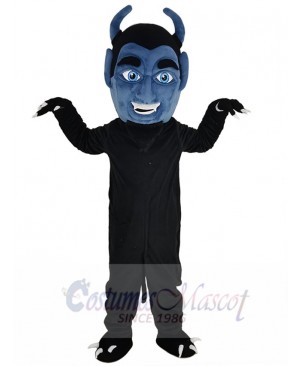 Blue Devil Demon Mascot Costume Cartoon