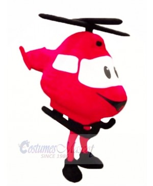 High Quality Red Helicopter Mascot Costume Cartoon