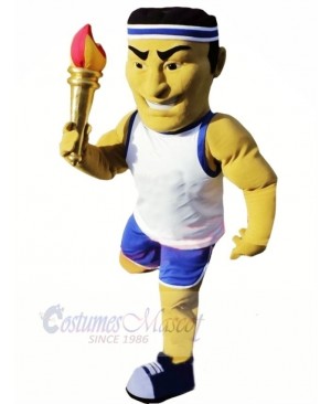 Strong Olympics Man Mascot Costume Cartoon 